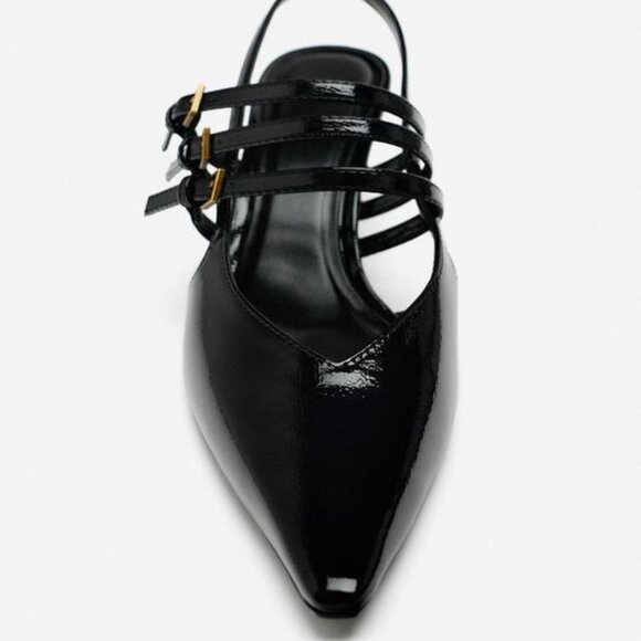 ZARA Sexy Strappy Slingback Heels 7.5 - Picture 3 of 7